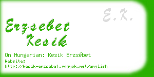 erzsebet kesik business card